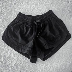 Lululemon black mesh athletic shorts